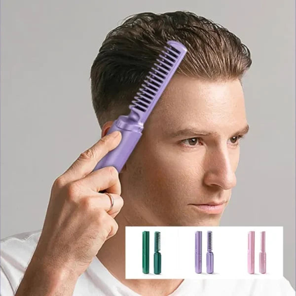 Travel Comb Hair Straightener, Cordless/wireless, Rechargeable Mobile Heat Comb, Hair Brush (random Color)