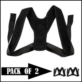 Pack Of 2 Posture Corrector Adjustable Back And Shoulder Support Correction Belts