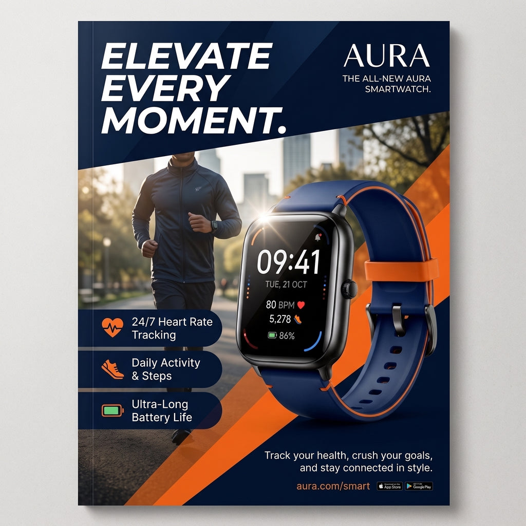 Smartwatch for Men & Women – Digital Display, Fitness Tracking & Smart Notifications
