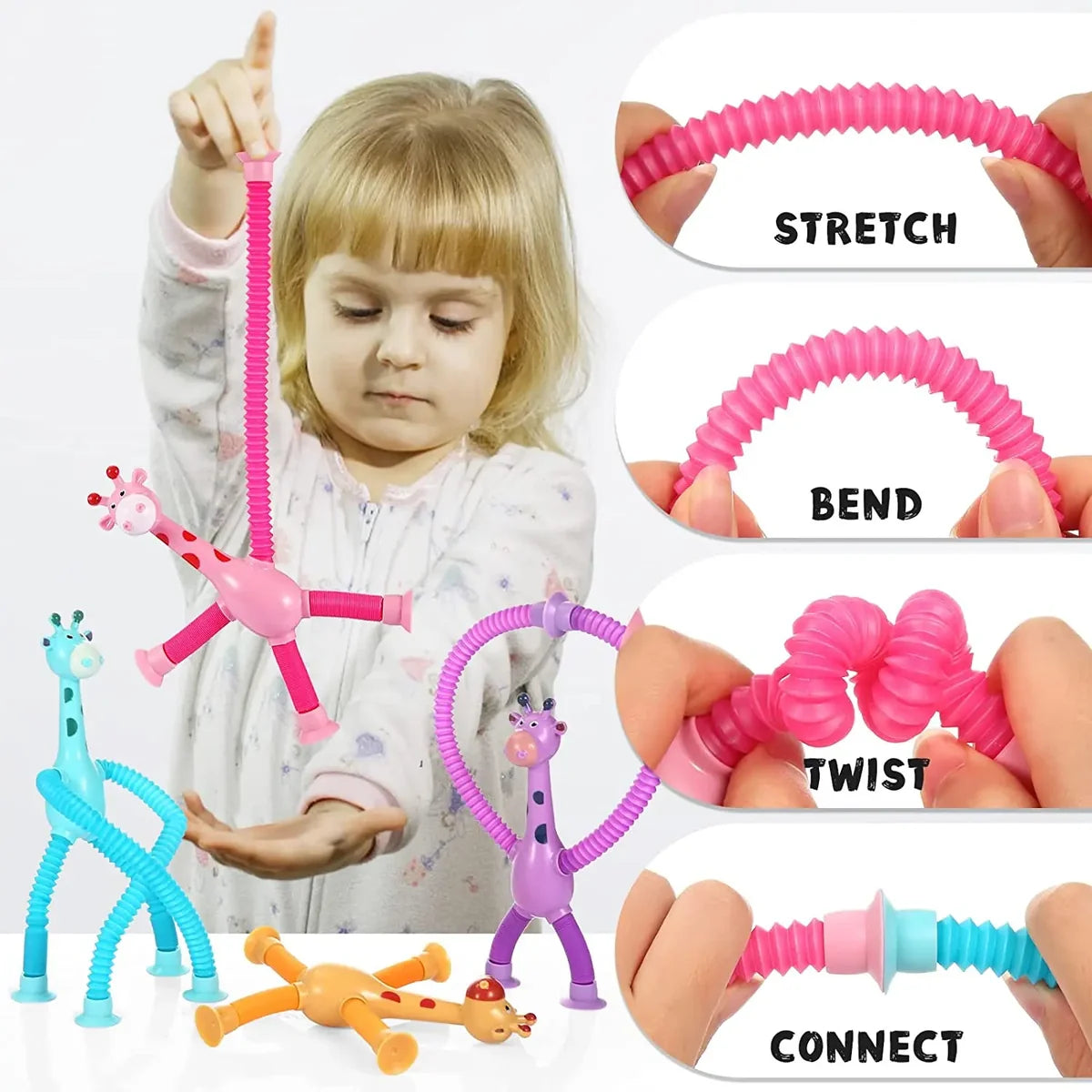 Telescopic Giraffe with Suction Cup for kids