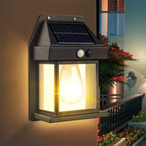 New Solar Tungsten Filament Lamp Outdoor Waterproof Intelligent Induction Wall Lamp Courtyard