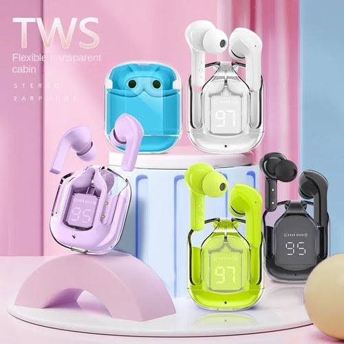 Air31 Earbuds Wireless Crystal Transparent Body Air 31 Ear Buds – Without Silicone Pouch (random Color)