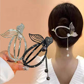 Elegant Pearl Tassel Hair Cli