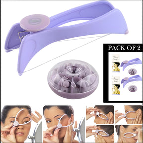 Pack Of 2 Facial Care Beauty Neck & Body Hair Removal Machine With Threader Tool