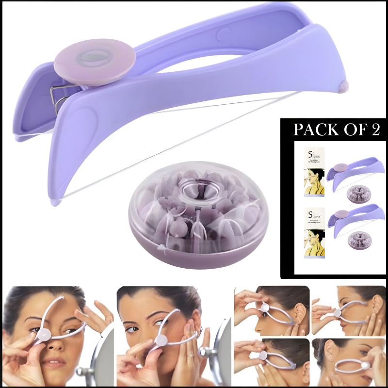 Pack Of 2 Facial Care Beauty Neck & Body Hair Removal Machine With Threader Tool