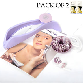 Pack Of 2 Facial Care Beauty Neck & Body Hair Removal Machine With Threader Tool